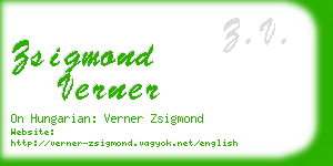 zsigmond verner business card